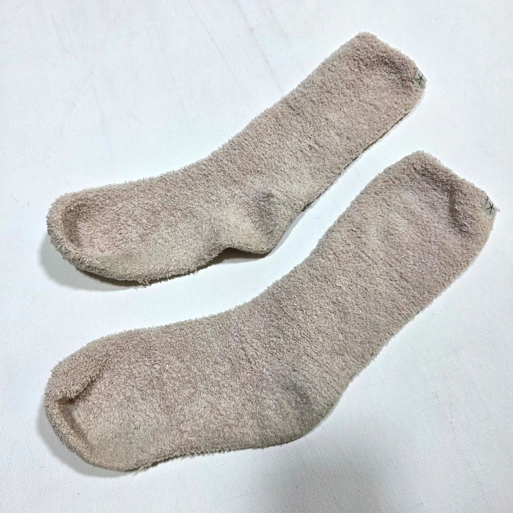 Barefoot Dreams Socks Womens OS Pink Fuzzy Malibu Collection Cozy Loungewear
